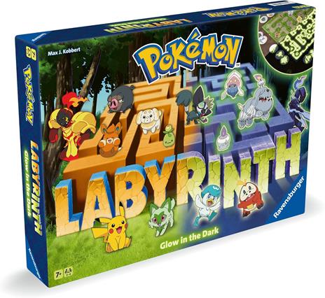 Ravensburger - Labirinto Pokémon, Glow in the Dark, Gioco da Tavolo, 2-4 Giocatori, 7+ Anni, Edizione in Italiano - 2