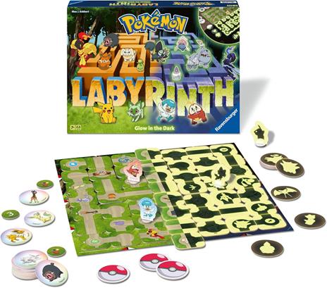 Ravensburger - Labirinto Pokémon, Glow in the Dark, Gioco da Tavolo, 2-4 Giocatori, 7+ Anni, Edizione in Italiano - 3