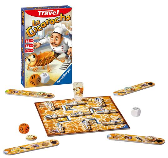 Ravensburger - La Cucaracha Travel Edition, Gioco da Tavolo Tascabile, 2-4 Giocatori, 5+ Anni - 3