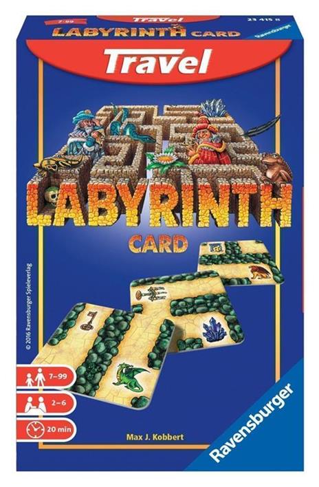 Ravensburger - Labyrinth Travel Edition, Gioco di Carte Tascabile, 2-6 Giocatori, 7+ Anni - 17