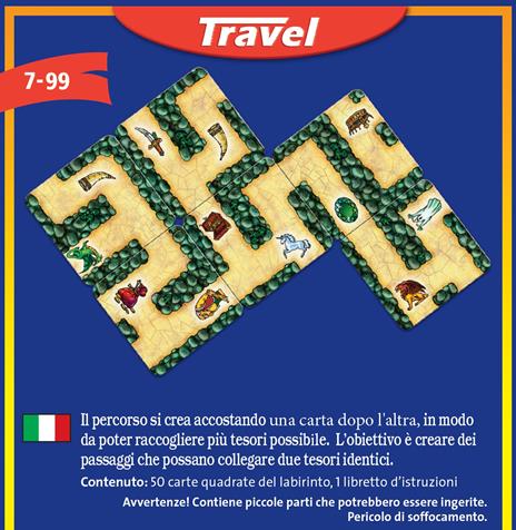 Ravensburger - Labyrinth Travel Edition, Gioco di Carte Tascabile, 2-6 Giocatori, 7+ Anni - 46