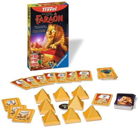 Ravensburger - Faraon Travel Edition, Gioco da Tavolo Tascabile, 2-4 Giocatori, 6+ Anni - 3