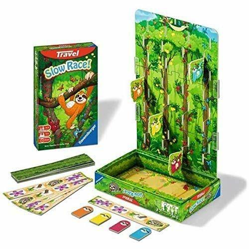 Ravensburger - Slow Race! Travel, Gioco da Tavolo Tascabile, 2-4 Giocatori, 4+ Anni - 2