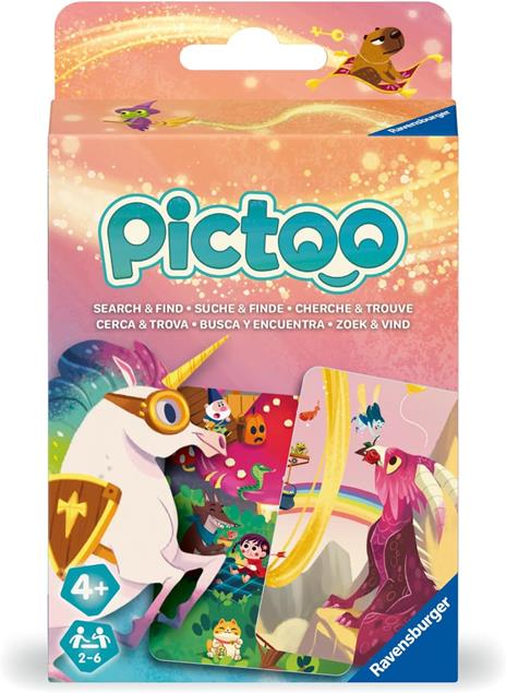 Ravensburger - Pictoo Fantasy, Gioco di Carte 4 Anni in su, Gioco di Famiglia, da 2 a 6 Giocatori, Edizione Italiana