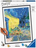 Ravensburger - CreArt ART COLLECTION Van Gogh: Terrazza del caffè di sera, Kit per Dipingere con i Numeri