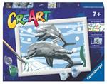 Ravensburger - CreArt Serie E: Delfini giocherelloni, Kit per Dipingere con i Numeri