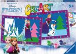 Ravensburer - CreArt Serie Junior, Disney Frozen, Kit dipingere con i Numeri, contiene 2 tavole prestampate, Pennello