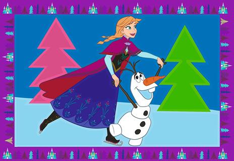 Ravensburer - CreArt Serie Junior, Disney Frozen, Kit dipingere con i Numeri, contiene 2 tavole prestampate, Pennello - 3