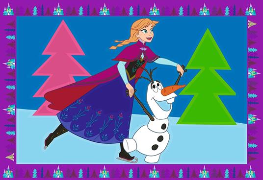 Ravensburer - CreArt Serie Junior, Disney Frozen, Kit dipingere con i Numeri, contiene 2 tavole prestampate, Pennello - 3
