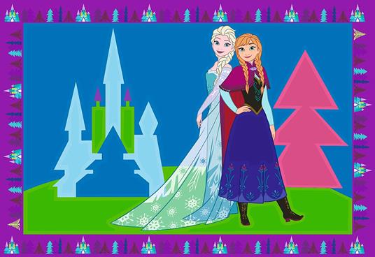 Ravensburer - CreArt Serie Junior, Disney Frozen, Kit dipingere con i Numeri, contiene 2 tavole prestampate, Pennello - 4