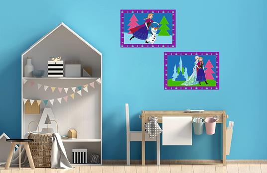 Ravensburer - CreArt Serie Junior, Disney Frozen, Kit dipingere con i Numeri, contiene 2 tavole prestampate, Pennello - 5