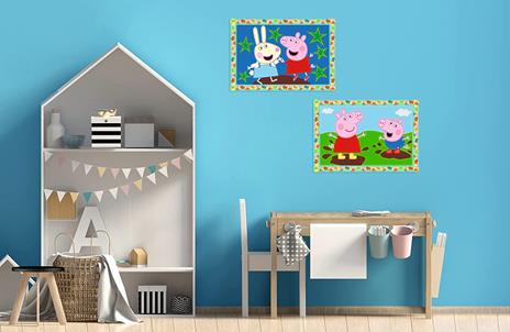 Ravensburer - CreArt Serie Junior, Peppa Pig, Kit dipingere con i Numeri, contiene 2 tavole prestampate, Pennello, Colori - 4