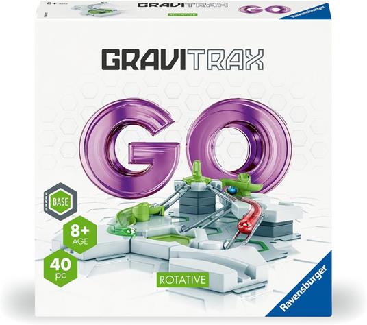 Ravensburger - GraviTrax Go Rotative, Pista di Biglie, Gioco Educativo STEM, 8+ Anni, Compatibile con GraviTrax, 40 pezzi