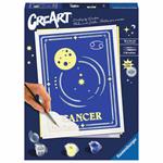 Ravensburger - CreArt Serie Trend D Zodiaco: Segno del Cancro, Kit per Dipingere con i Numeri