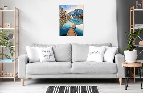Ravensburger - CreArt Premium B Canvas, Lago di Montagna, Dipingere con i Numeri, Kit Pittura, 14+ Anni, 30x40 cm - 3