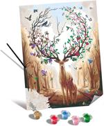 Ravensburger - CreArt Premium B Canvas, Cervo, Dipingere con i Numeri, Kit Pittura, Tema Animali, 14+ Anni, 30x40 cm