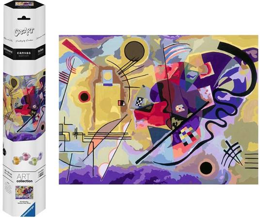 Ravensburger - CreArt Premium B Canvas, Kandinsky, Giallo, Rosso e Blu, Kit Pittura, 14+ Anni, 30x40 cm