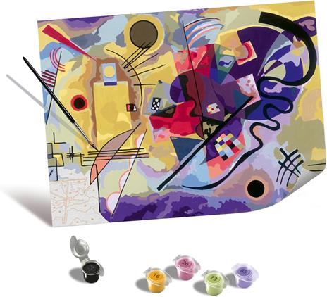 Ravensburger - CreArt Premium B Canvas, Kandinsky, Giallo, Rosso e Blu, Kit Pittura, 14+ Anni, 30x40 cm - 2