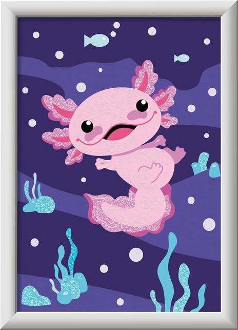 Ravensburger - CreArt Serie E: Axolotl, Dipingere con i Numeri, Kit Pittura Bambini, Cornice Inclusa - 3