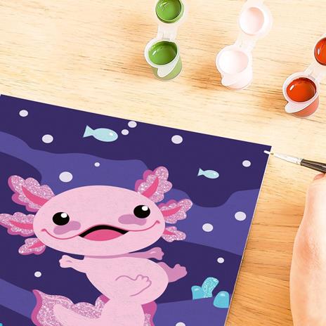 Ravensburger - CreArt Serie E: Axolotl, Dipingere con i Numeri, Kit Pittura Bambini, Cornice Inclusa - 5