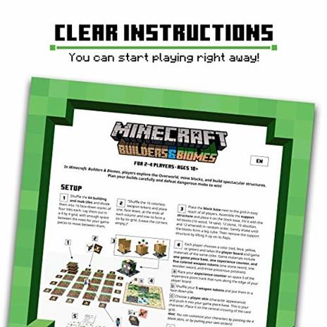 Ravensburger - Minecraft Builders & Biomes, Versione Italiana, Gioco da Tavolo Strategico, 2-4 Giocatori, 10+ Anni - 6