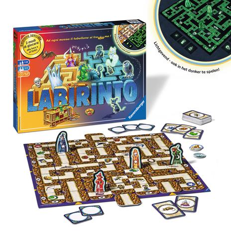 Ravensburger  Labirinto Magico Glow In The Dark, Gioco Da Tavolo, Da 2 A 4 Giocatori, 7+ Anni - 4