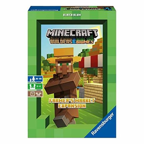 Ravensburger - Minecraft Builders & Biomes Farmer's Market Espansione, Italiana, Gioco da Tavolo Strategico, 2-4 Giocatori - 5