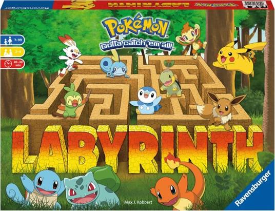Ravensburger  Pokemon Labyrinth, Gioco Da Tavolo, Da 2 a 4 Giocatori, 7+ Anni