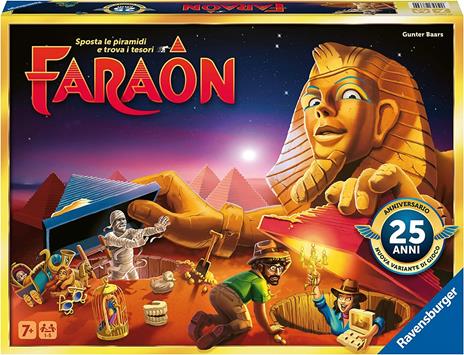 Ravensburger  Faraon Edizione 25° Anniversario, Gioco Da Tavolo, Da 1 A 5 Giocatori, 7+ Anni