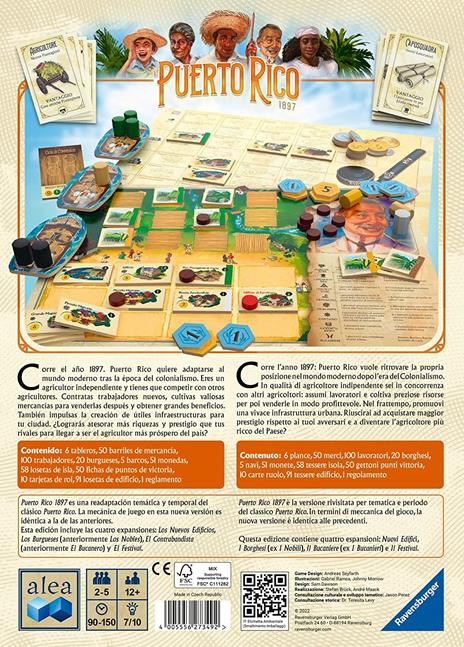 Ravensburger - Alea Puerto Rico 1897, Versione Italiana, Gioco di Strategia, 2-5 Giocatori, 12+ Anni - 3