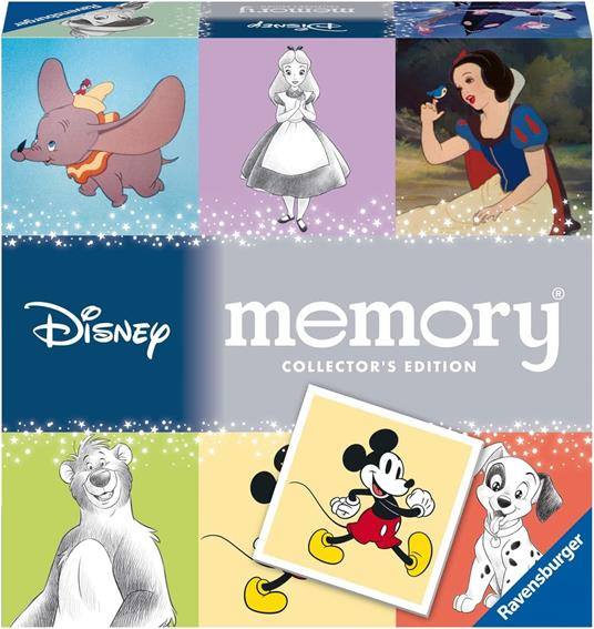 Ravensburger - Memory® Disney Classic Collector's Edition, 64 Tessere, Gioco Da Tavolo, 3+ Anni
