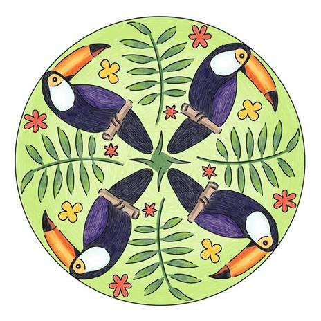 Ravensburger - Mandala Designer Midi, Flamingo & Friends, Gioco Creativo per Disegnare, Bambini 6+ Anni - 3