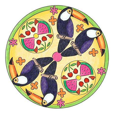 Ravensburger - Mandala Designer Midi, Flamingo & Friends, Gioco Creativo per Disegnare, Bambini 6+ Anni - 9