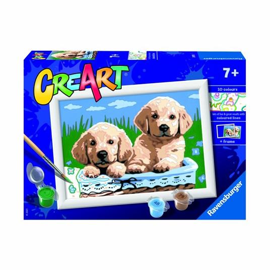 Ravensburger - CreArt Serie E: Cani Retriever, Kit per Dipingere con i Numeri,