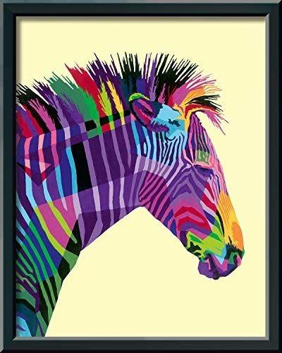Ravensburger - CreArt Zebra, Kit per Dipingere con i Numeri, Contiene Tavola Prestampata 24x30 cm, Pennello - 2