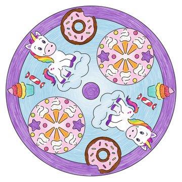 Ravensburger - Mandala Designer Unicorno, Gioco Creativo per Disegnare, Bambini 6+ Anni - 8