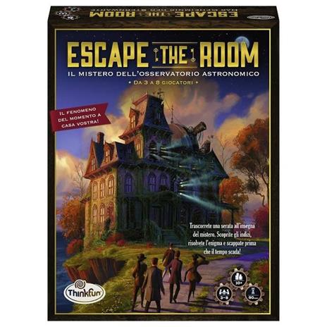 ThinkFun - Escape The Room: Il Mistero dell'Osservatorio, Gioco di Logica da Tavolo per Adulti, 3-8 Giocatori, Età 10+ Anni