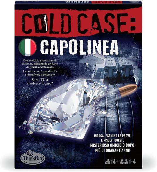 ThinkFun - Cold Case 4: Escape Room, Capolinea, Giochi da Tavolo Adulti e +14 anni, Gioco Investigativo
