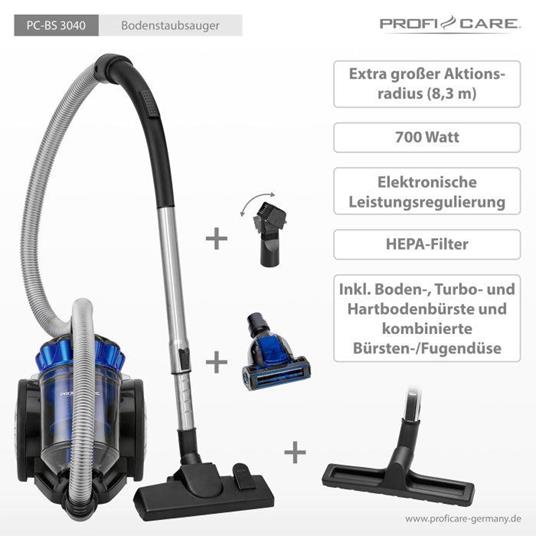 Aspirapolvere con tecnologia e filtro HEPA CICLONICO SENZA SACCHETTO Aspiratore 