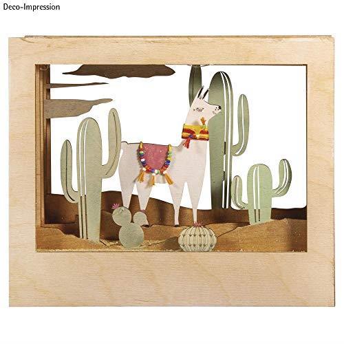 Rayher 62852505 Kit legno, corn.motivo 3D lama, FSC 1, 24x2x6,9cm, 1pz, box 1set, naturale - 2