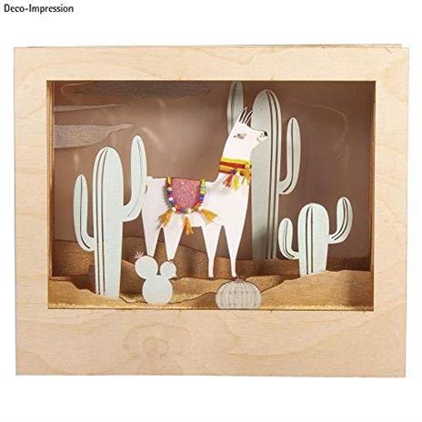 Rayher 62852505 Kit legno, corn.motivo 3D lama, FSC 1, 24x2x6,9cm, 1pz, box 1set, naturale - 3