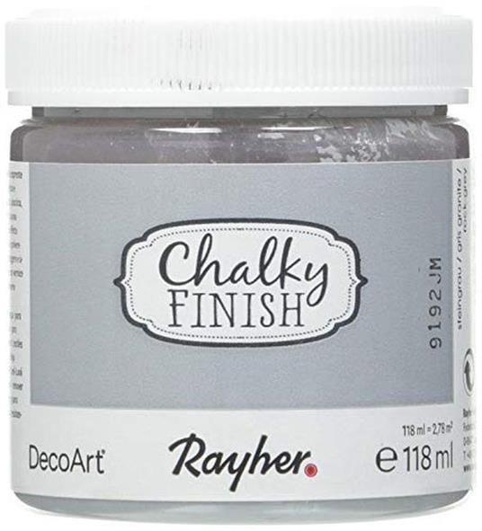 RAYHER HOBBY Chalky Finish Colore in Gesso, Grigio Pietra, 118 ml