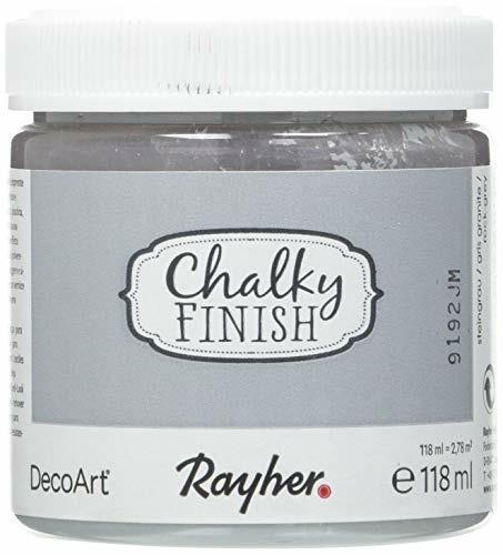 RAYHER HOBBY Chalky Finish Colore in Gesso, Grigio Pietra, 118 ml - 6