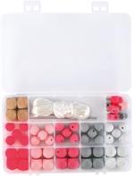 Scatola perline in silicone - Rosa