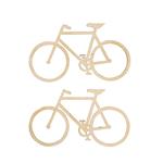 2 biciclette in legno da decorare 10 cm