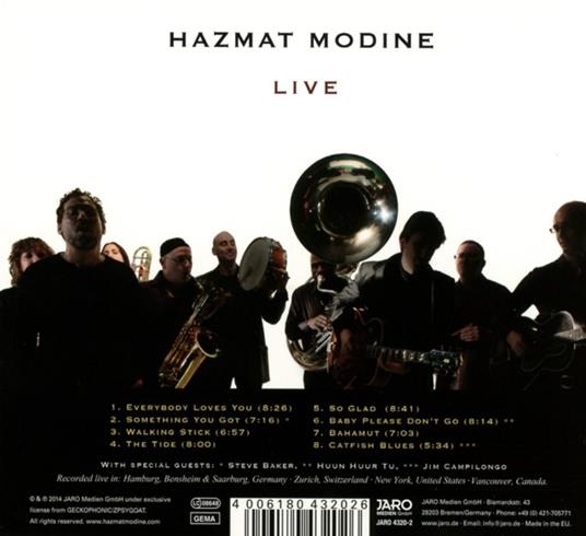 Live - CD Audio di Hazmat Modine - 2