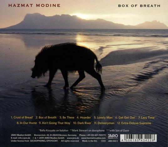 Box of Breath - CD Audio di Hazmat Modine - 2