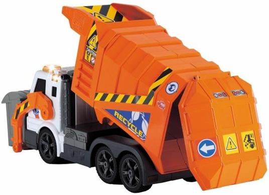 Dickie Action Series Camion Ecologia Con Bidone - 23 Cm, Motorizzato, Luci E Suoni, Giocattolo Per Bambini - 5