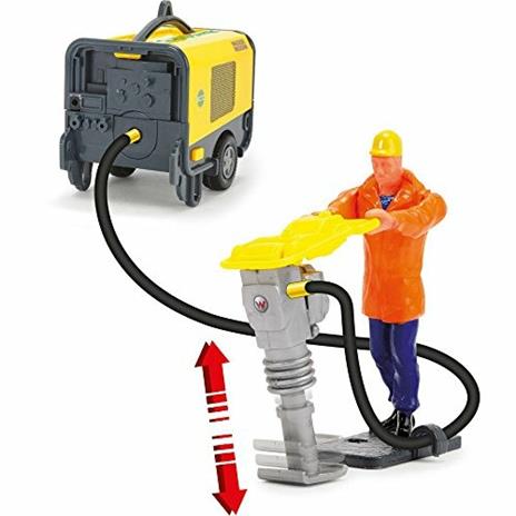 Dickie Toys. Kids Mate. Wacker Neuson. Scavatrice E Trivella Con Generatore Elettrico + Personaggio - 4