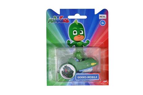 Pj Masks Veicolo Die Cast Con Mini Personaggio 7 Cm Gecomobile Di Geco